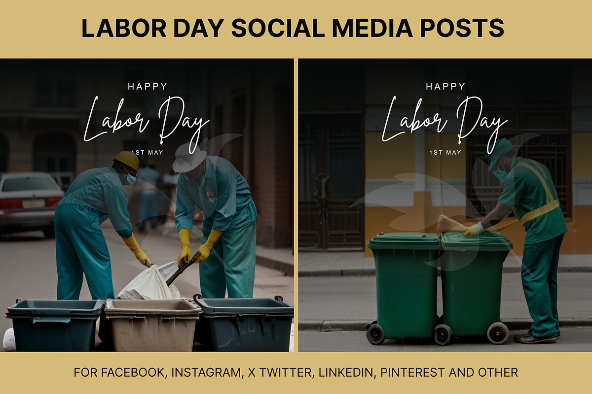 61 Labor day social media posts set, a Social Media Template by Walldecorated (Photo 27 of 29)