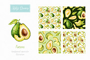 Avocado. Watercolor., a Decorative Illustration by Ekaterina Mikheeva (Thumbnail 4 of 5)