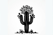 60 Desert Cactus Floral Silhouette, a Seasonal Illustration by Amazin_art (Thumbnail 29 of 35)