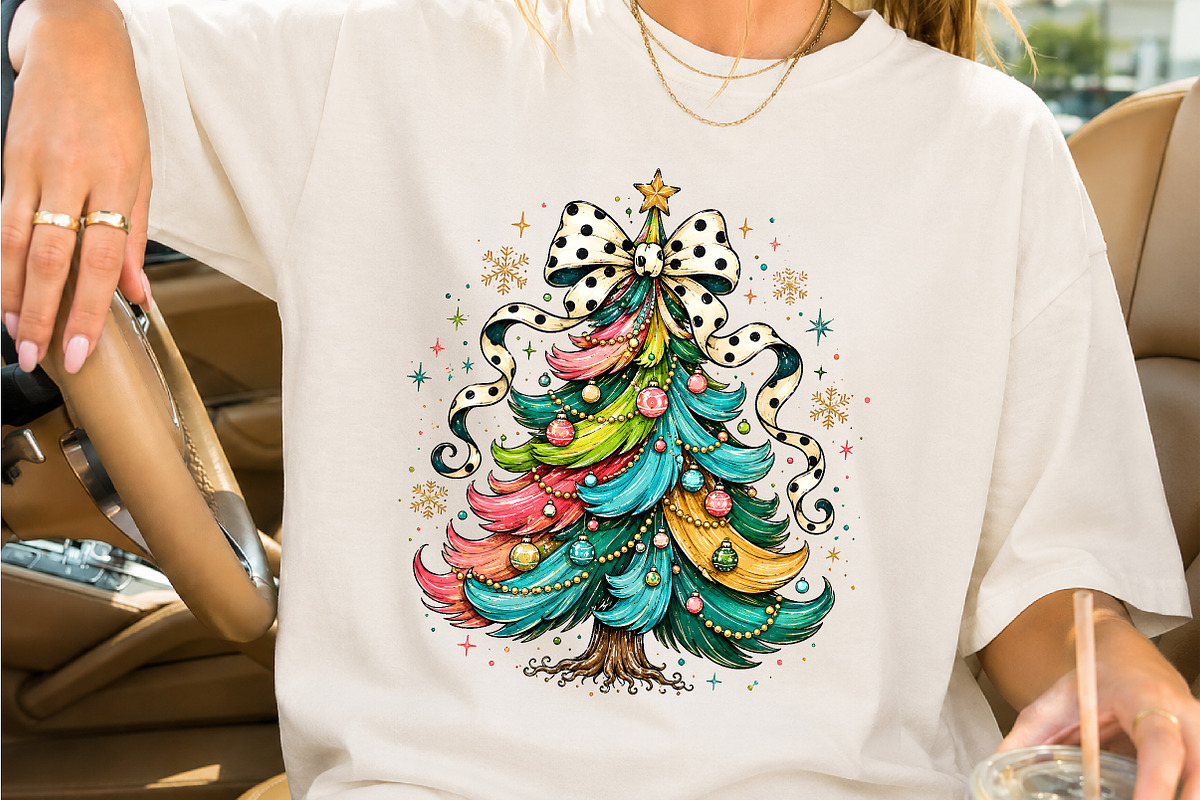Colorful Christmas Tree Bow PNG, a Seasonal Illustration by Creative Art (Photo 2 of 3)