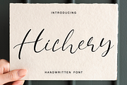 Hichery Handwritten font, a Script Font by Quothron (Thumbnail 1 of 6)