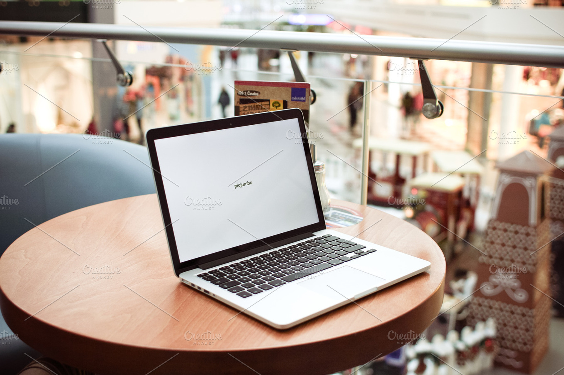 Macbook Pro In A Desk Stock Photograph