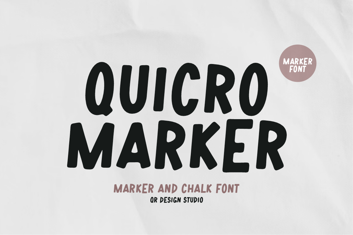 Quicro Marker Font, a Sans Serif Font by QR Design Studio (Photo 1 of 6)