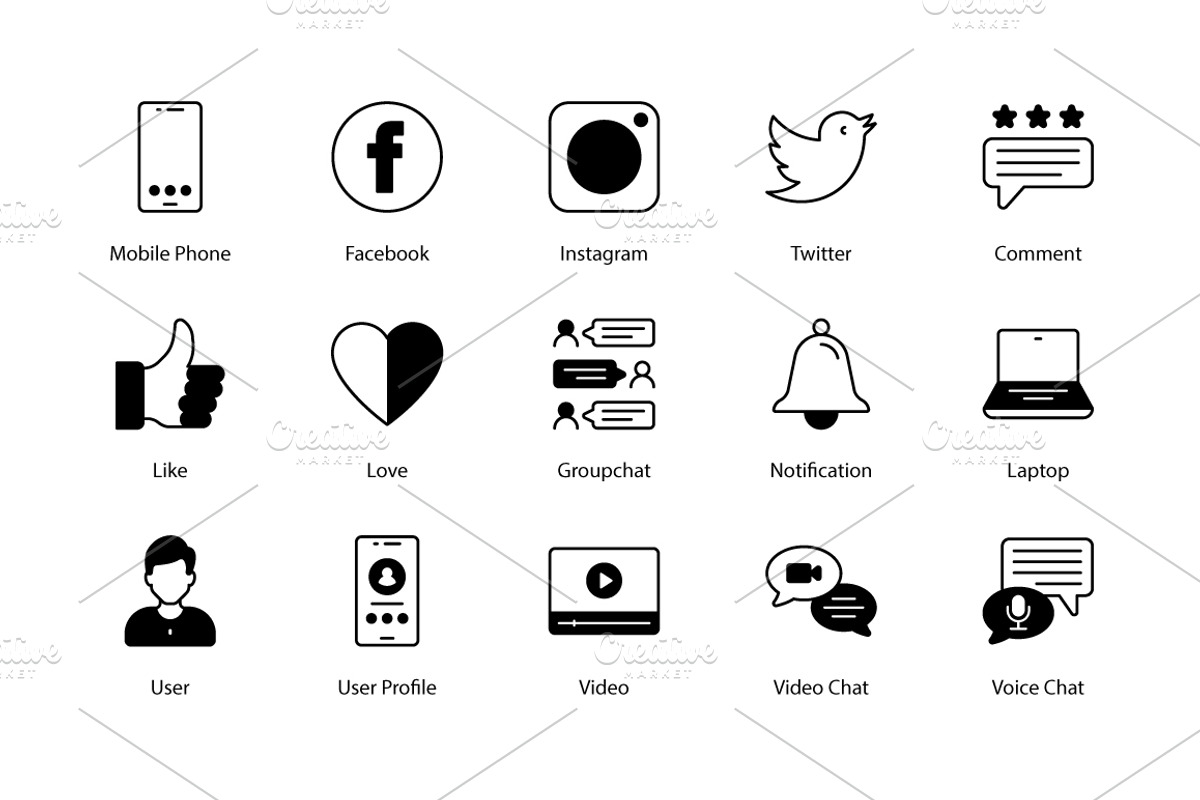 Social Media icons, an Icon by Vector Squad (Photo 2 of 5)