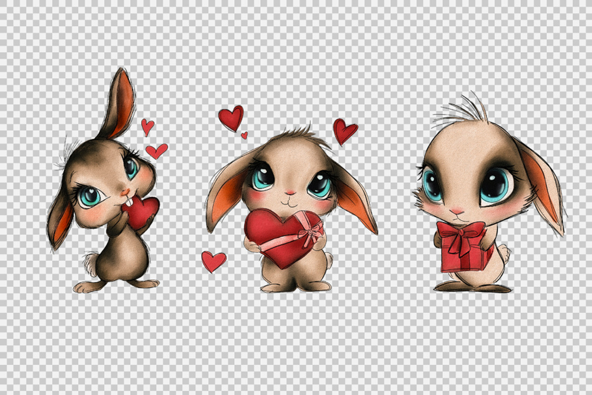 Hand Drawn Bunnies Isolated, an Object Graphic by BazziBa♥ (Photo 8 of 9)