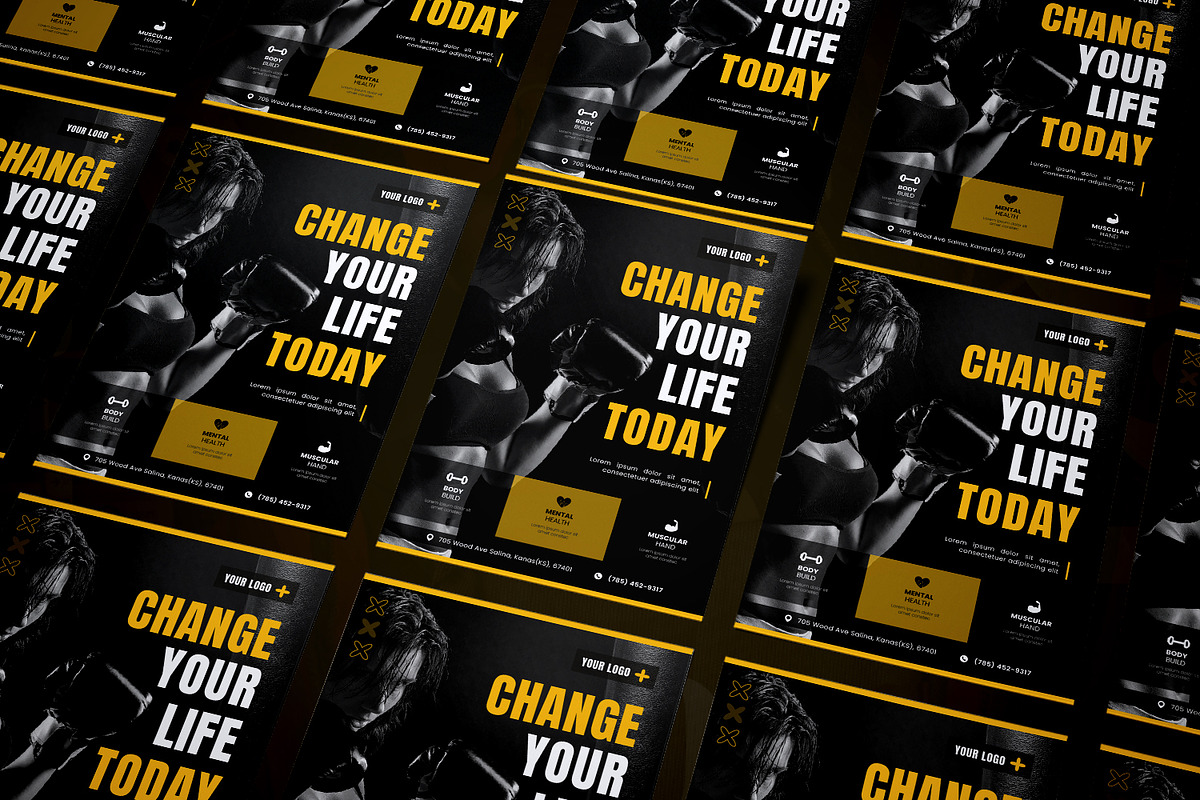 Change Your Life Today Flyer, a Flyer Template by AQR Studio (Photo 2 of 2)