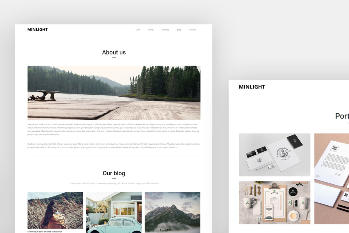 Minlight - Minimal Creative Theme, a HTML Template by valthemes (Photo 1 of 7)