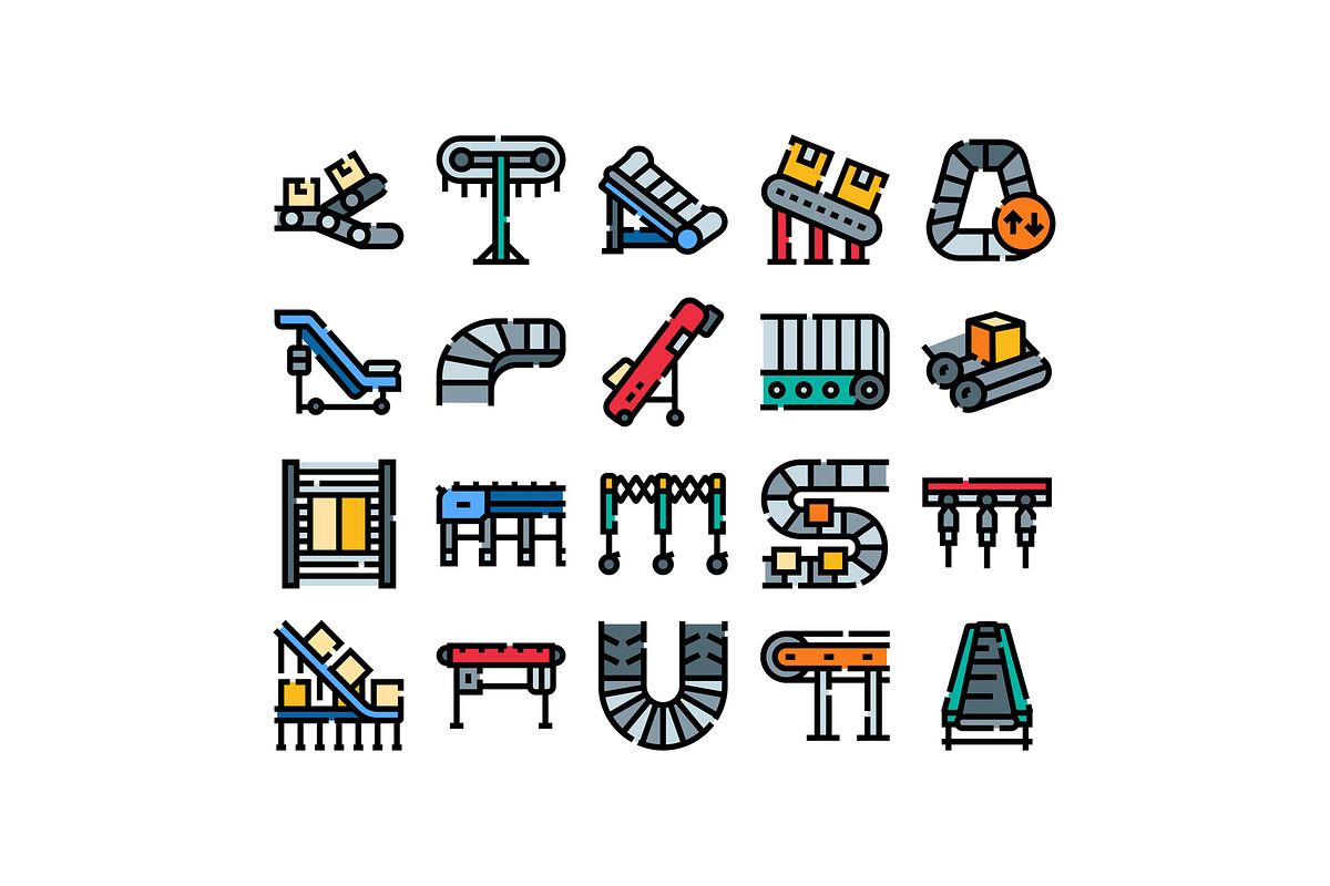 Conveyor belt systems moving, an Object Graphic by pikepicture (Photo 1 of 3)