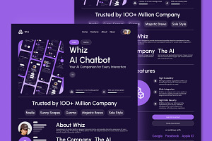 Whiz - AI Chatbot Landing Page V1