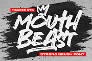 Mouth Beast - Strong Brush Font, a Handwritten Font by figuree studio (Thumbnail 1 of 8)