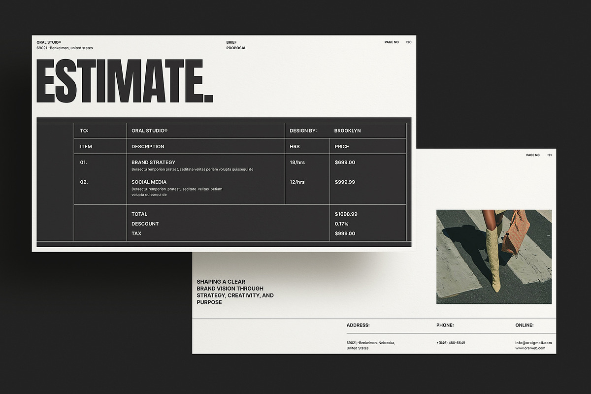 Brand Proposal Presentation Template, a Presentation Template by Studio Monova (Photo 14 of 15)