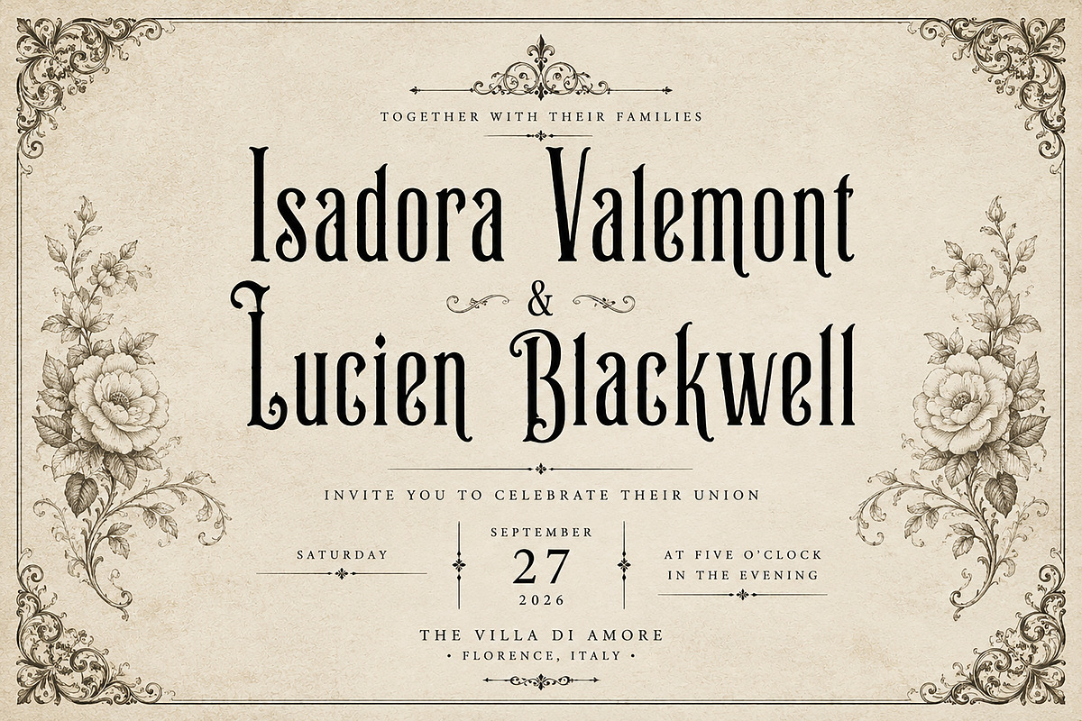 Royal Vesper, a Serif Font by Wow Magic (Photo 5 of 5)