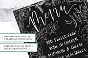 Floral Chalkboard Menu, an Invitation Template by jennyhighsmith (Thumbnail 2 of 3)