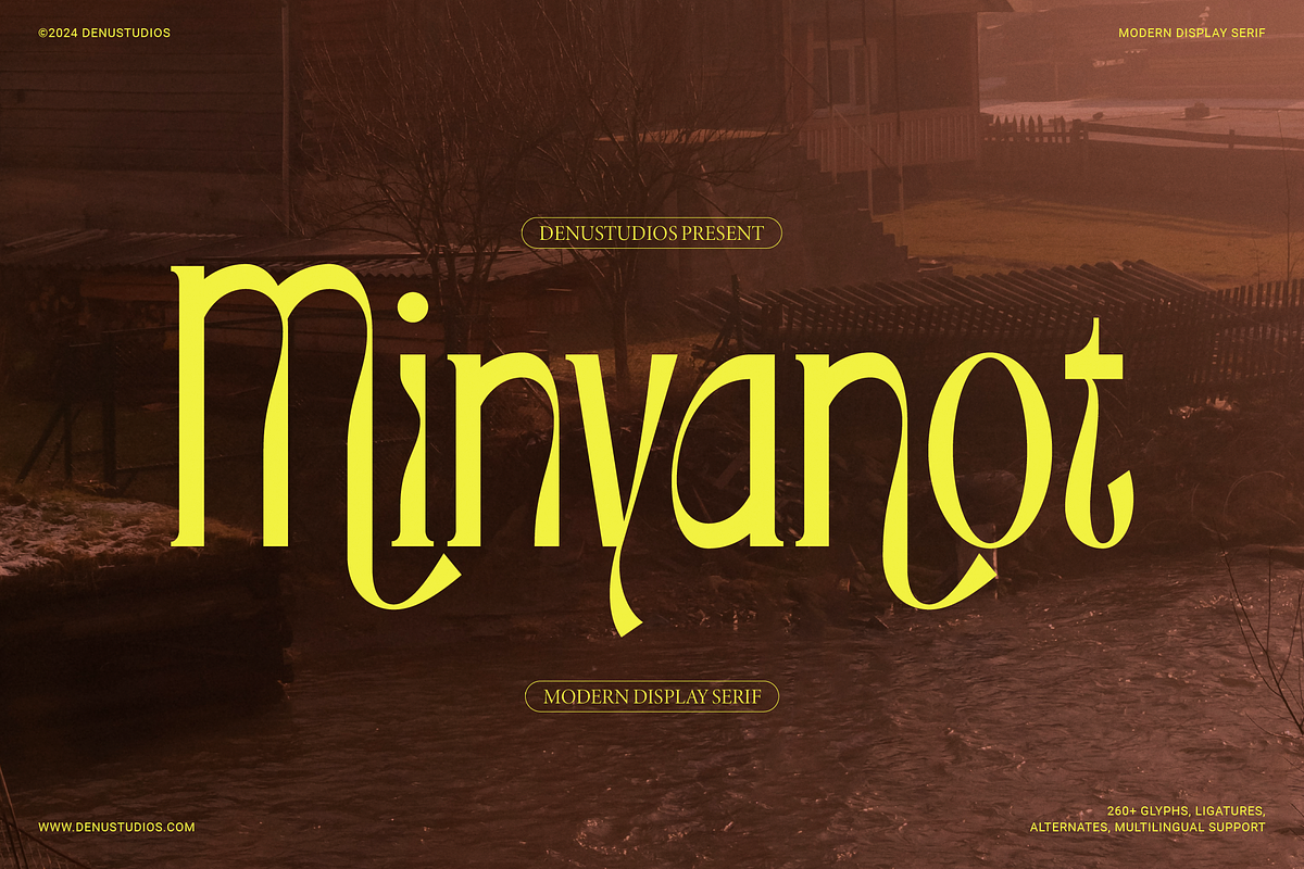 Minyanot | Modern Display Serif, a Serif Font by Denustudios (Photo 1 of 13)