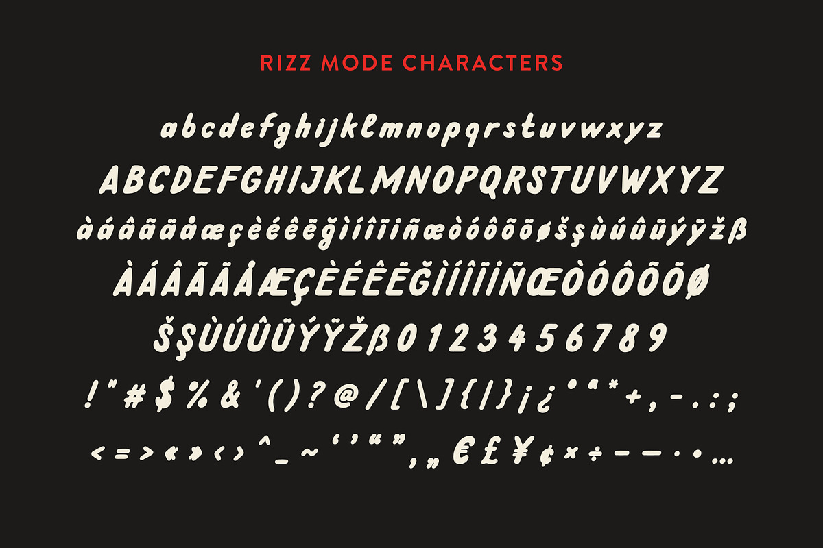 Rizz Mode Chunky Y2k Bubbly Sans, a Sans Serif Font by Struvictory.art (Photo 5 of 9)