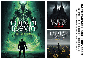 Dark Fantasy Book Covers 02, a Print Template by Digital Art Creations