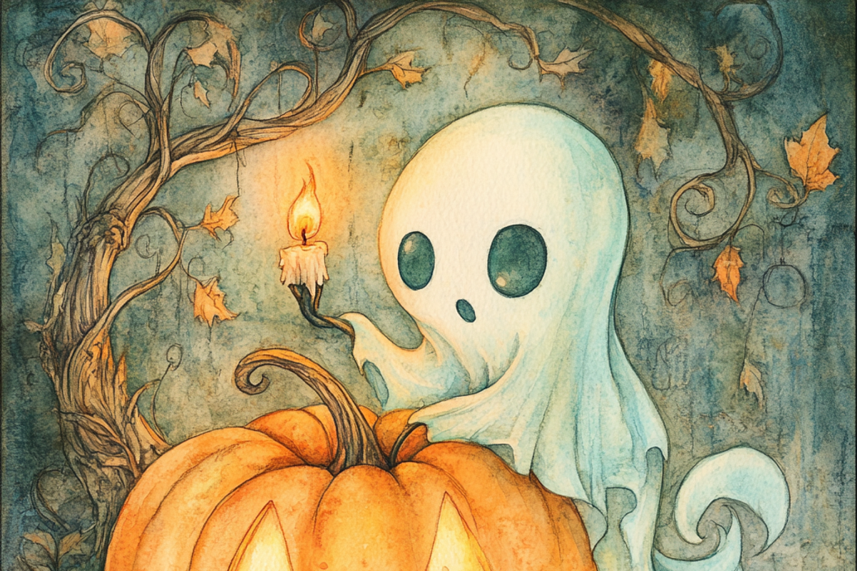 Spooky Cute Ghost, a Background Graphic by Printable Treasure (Photo 6 of 8)
