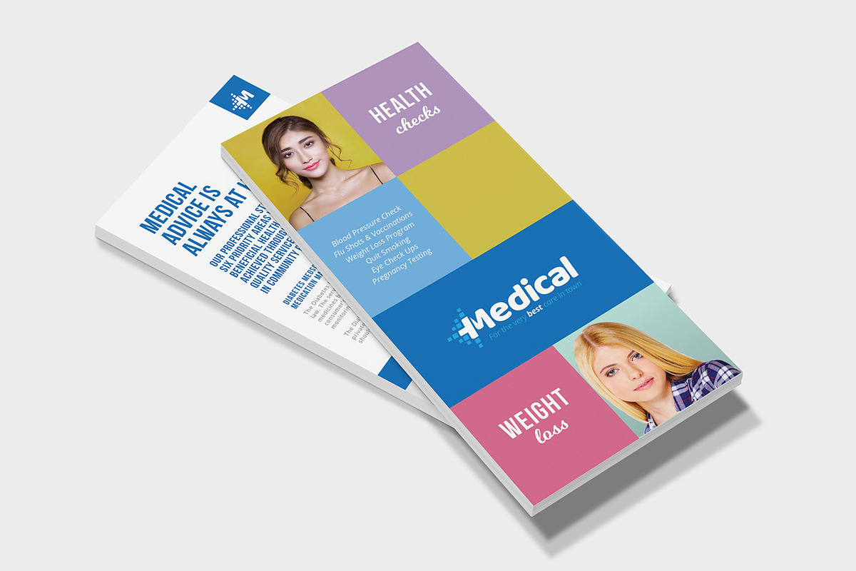 Modern Medical DL Rack Card Template, a Flyer Template by BrandPacks