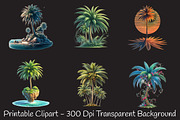 Palm Tree Serenity Clipart, an Illustration by RobertsArt (Thumbnail 6 of 7)