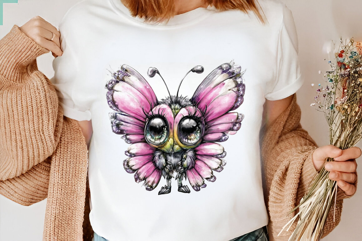 Whimsical Spring Butterfly Clipart B, an Illustration by SVGArt (Photo 4 of 9)