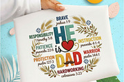 He is Dad PNG, Christian Fathers Day, an Illustration by Designking (Thumbnail 5 of 6)