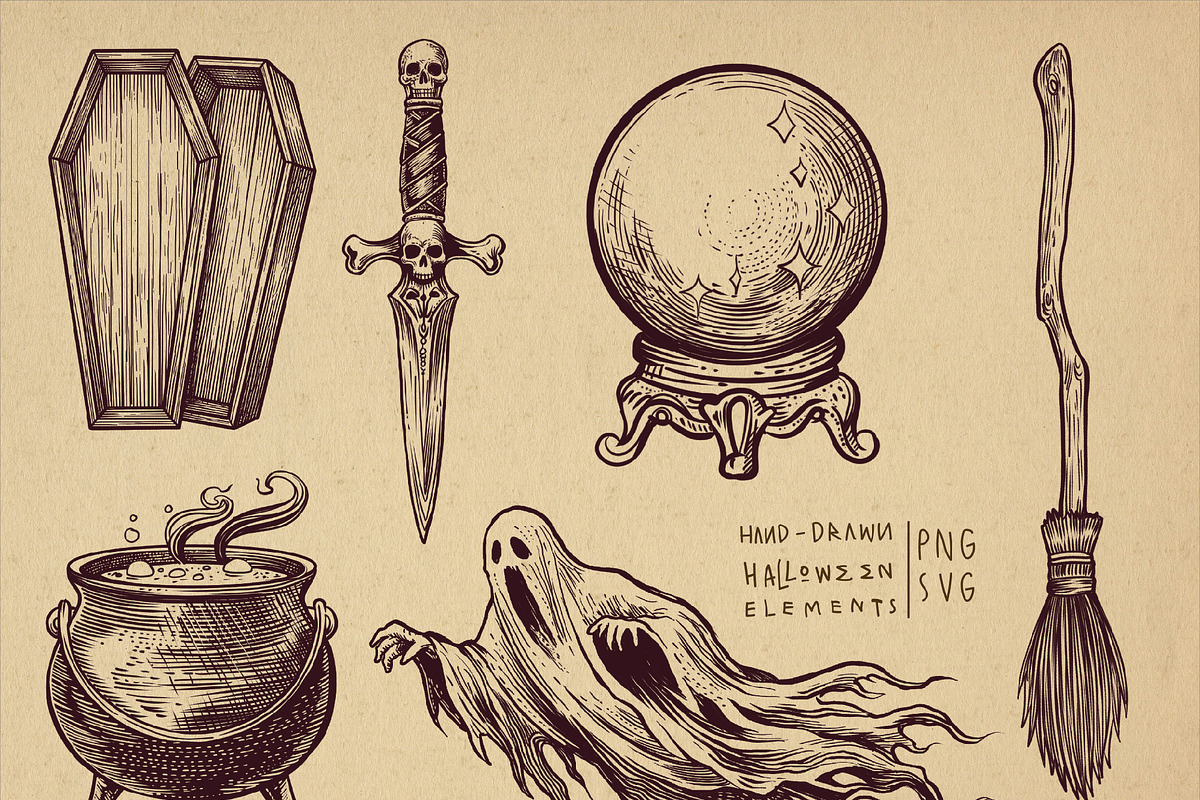 Halloween & Witchcraft Illustration, a Seasonal Illustration by OtpirusGraphic (Photo 6 of 10)