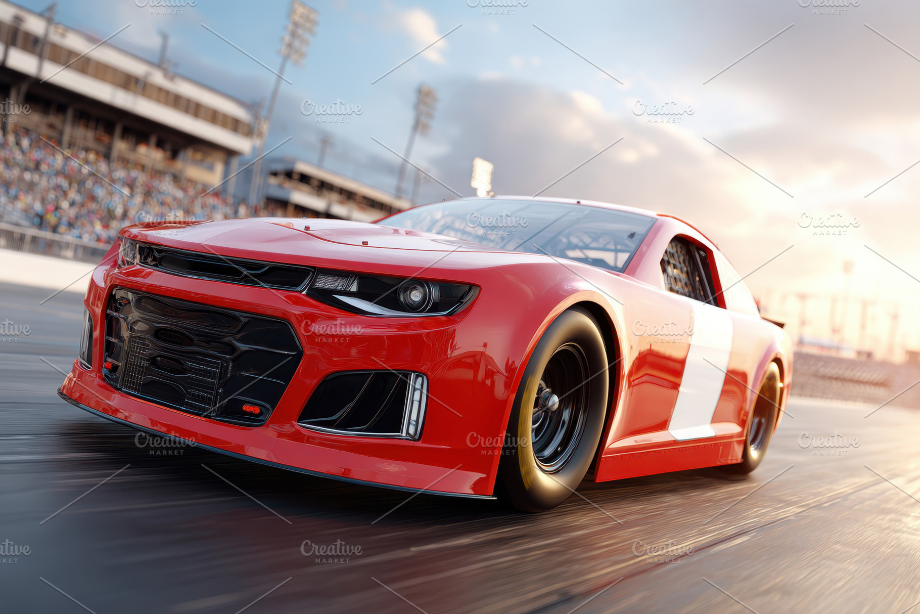 Modern race car on racetrack, a Sports & Recreation Photo by AlyaAnd