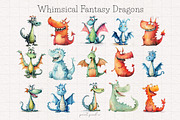 Quirky Dragon Clipart PNG, a Decorative Illustration by PaintPixelCo (Thumbnail 3 of 7)