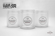 Clear Food Jars Packaging Mockup, a Cups & Container Mockup by INCDesign (Thumbnail 2 of 7)