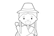 125x Kids of the World for Coloring, an Education Illustration by asantosg (Thumbnail 8 of 23)