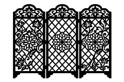 Ornamental Folding Screen Silhouette, an Object Graphic by hafijul (Thumbnail 3 of 4)