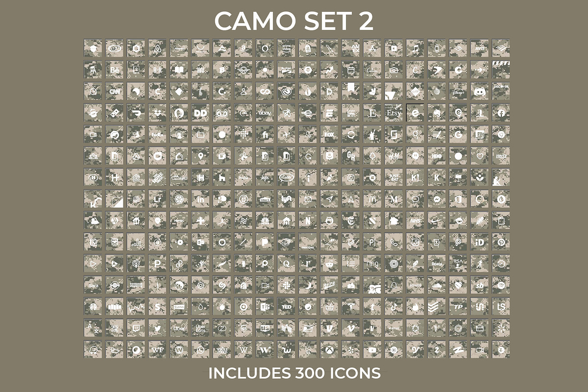 1200 Hunting Orange & Camo iOS Icons, an Icon by A Good Design Studio (Photo 4 of 7)