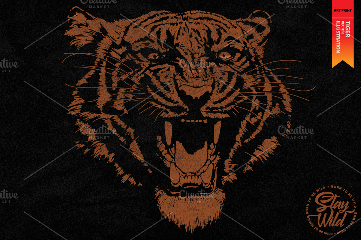 STAY WILD - Vector illustration, an Animal Illustration by Artistic & Unique (Photo 5 of 11)
