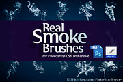 100 Real Smoke Brushes for Photoshop, a Brush Add-On by Creative Graphics (Thumbnail 11 of 11)