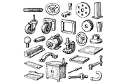 Vintage Industrial Hardware Tools, an Object Graphic by RT Studio (Thumbnail 3 of 3)