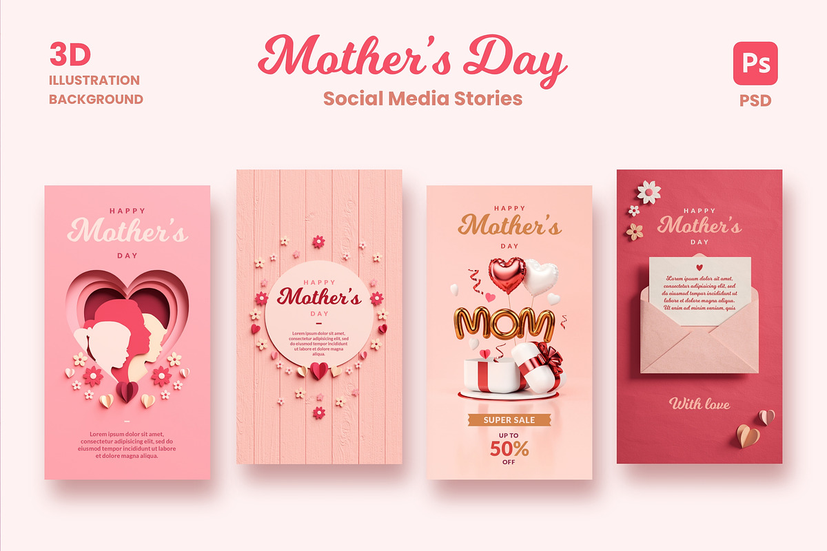 Mother's Day Social Media Stories, a Social Media Template by TandemStock