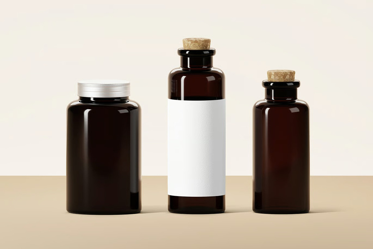 Glass Bottles Mockup, a Product Mockup by zpackcreative (Photo 3 of 4)