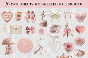 Coquette Vintage Clipart Set, an Object Graphic by NataKa (Thumbnail 2 of 6)