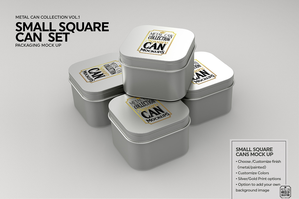 Vol1. Metal Can Mockup Collection, a Cups & Container Mockup by INCDesign (Photo 4 of 27)