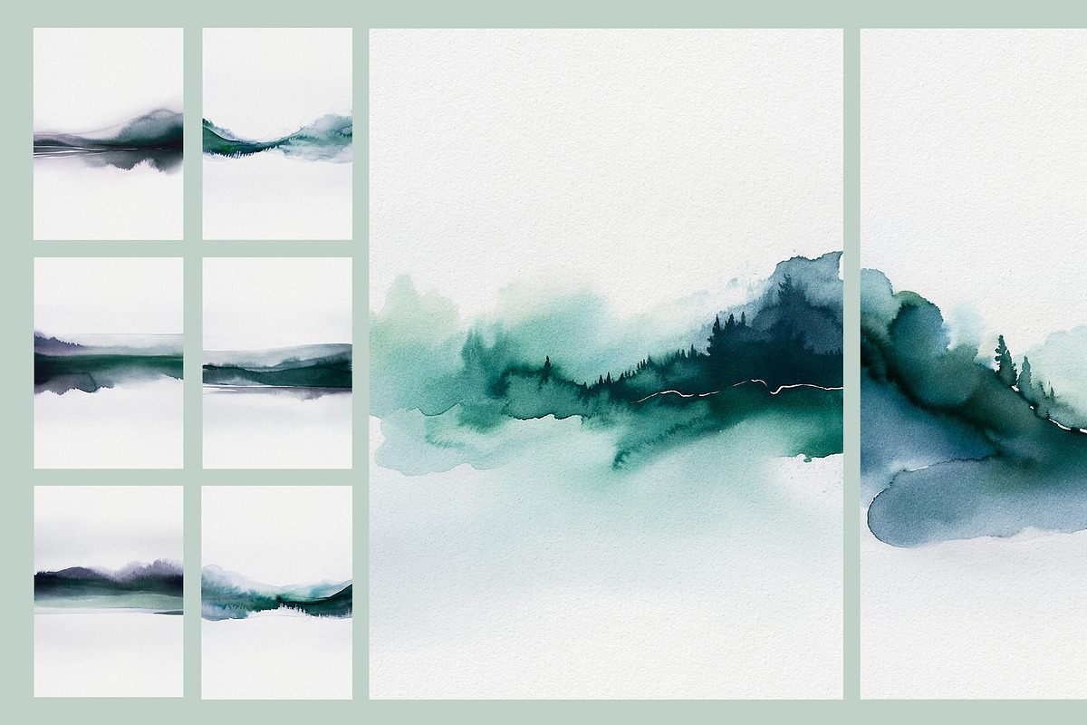 Oceanica - Watercolor Textures, a Background Graphic by Deveze Art & Co (Photo 7 of 14)