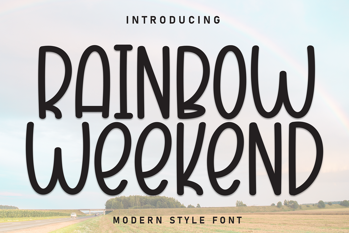 Rainbow Weekend | Script Font, a Script Font by Scratchones (Photo 1 of 8)