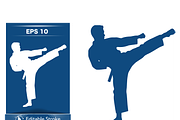 Dynamic Karate Action Vector, a Sport Illustration by CarWrap design (Thumbnail 1 of 4)