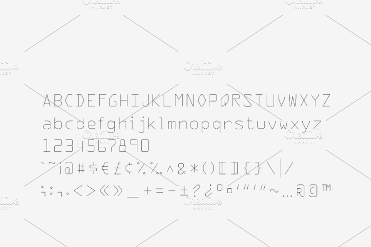 Gear Sans - Laser, Craft Cutter Font preview 2