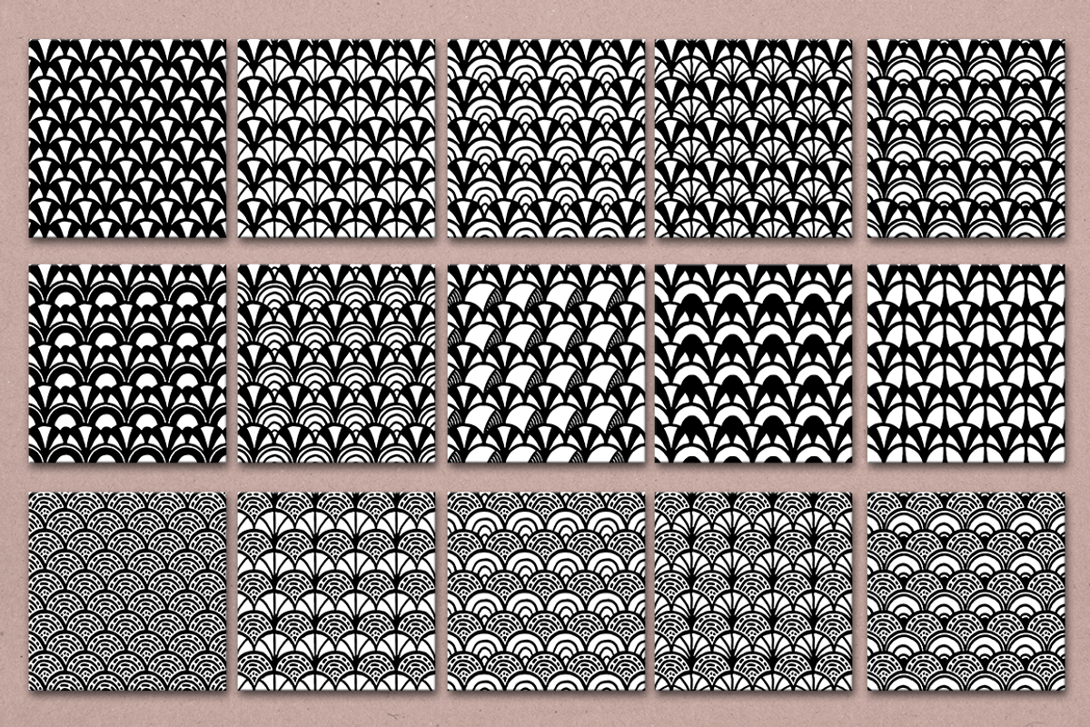 190 Handdrawn Scale Patterns, a Pattern Graphic by Monogram Fonts Co. (Photo 8 of 16)