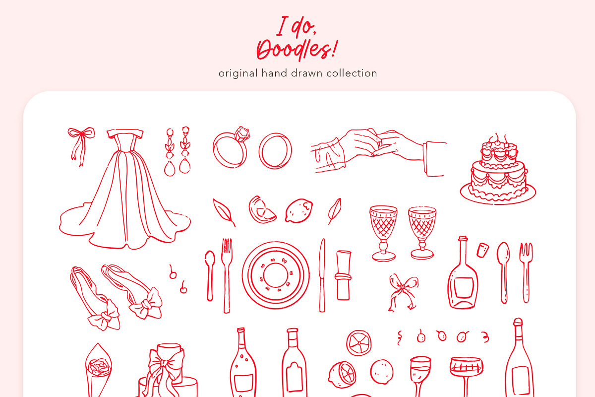 I Do, Doodles! Wedding Clipart Pack, a Decorative Illustration by Volha Studio (Photo 6 of 9)