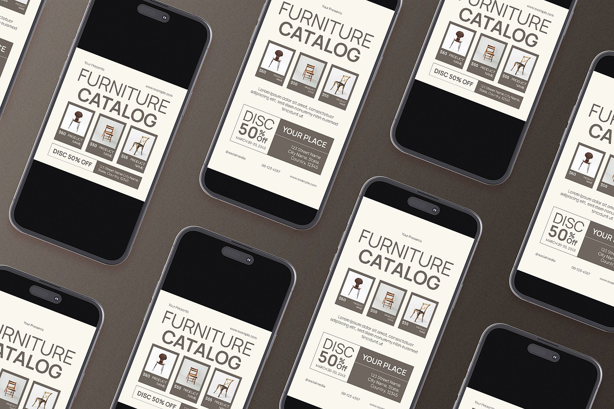 Furniture Catalog Flyer Set, a Flyer Template by Aiyari Graphic (Photo 2 of 3)