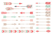 Mint & Coral Vector Arrow Clipart, an Illustration by Amanda Ilkov (Thumbnail 3 of 4)