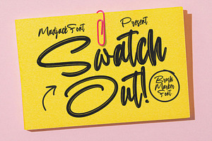Swatch Out, a Script Font by Madjack.font