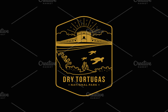 Line art Dry Tortugas National Park preview 2