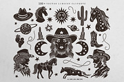 West Dreamer vector linocut graphics, an Object Graphic by DariSmartArt (Thumbnail 8 of 15)